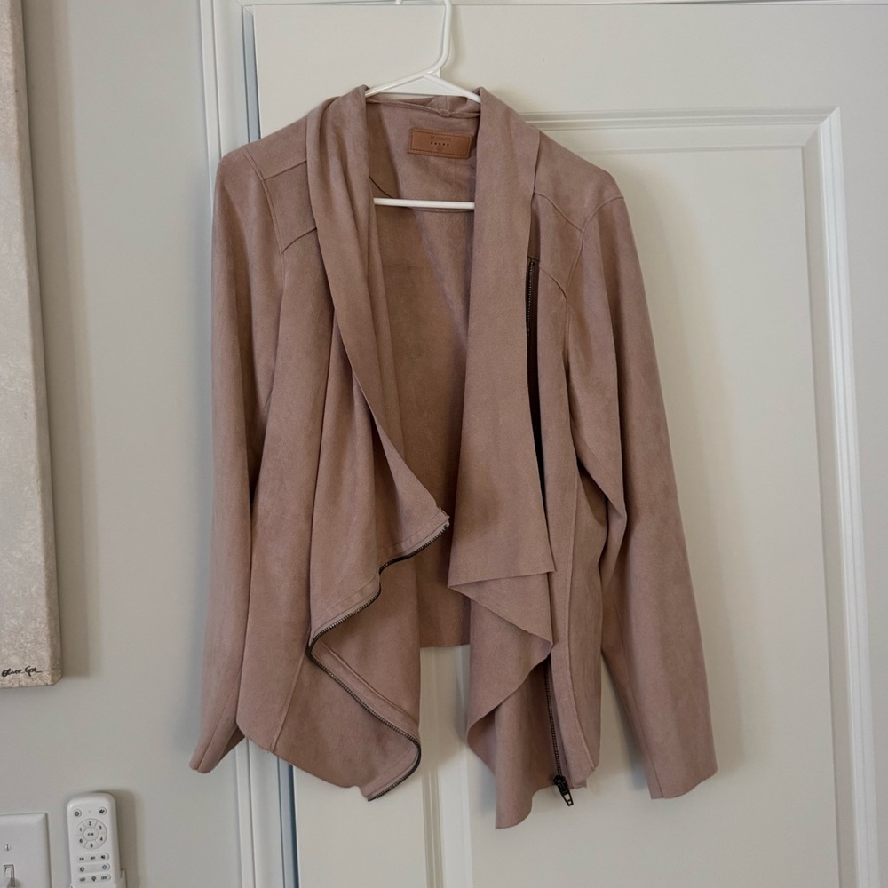 Blank NYC Women's Dusty Rose Draped Jacket